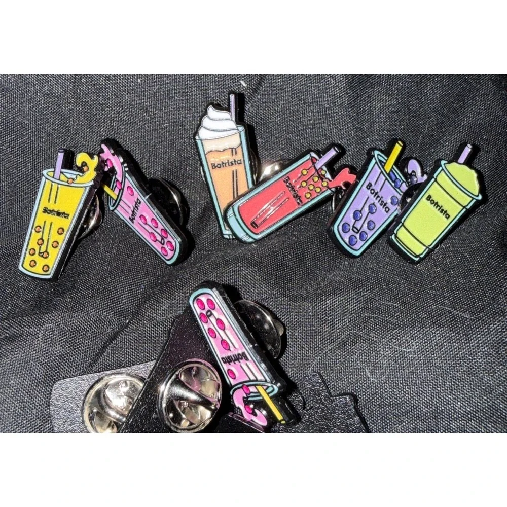 Pin lot, Colorful boba tea pin lot for anyone